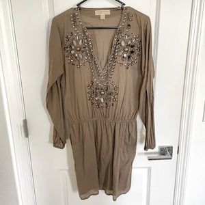 Michael Kors Green Beaded Dress